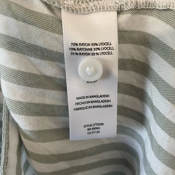 beachlunchlounge Green and White Striped Button Down Shirt - Picture 8 of 8